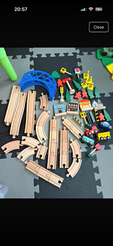 Wooden toy train - toy, bundle