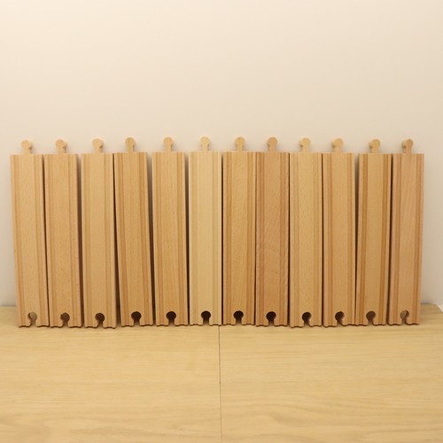 Wooden train track - track, long
