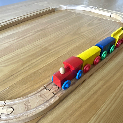 Wooden toy train and - wooden, track