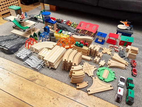 Wooden train track bundle - wooden,