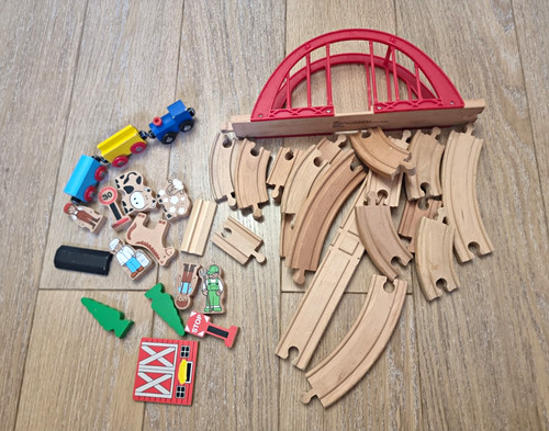 Large wooden toy train - toy, &