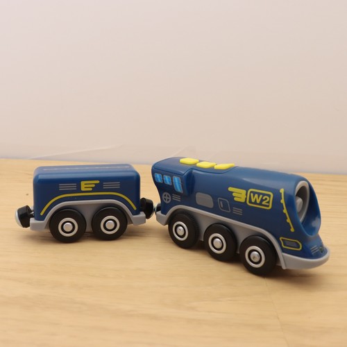 Wooden train track blue - wooden,