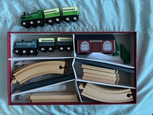 Wooden train track set - wooden,
