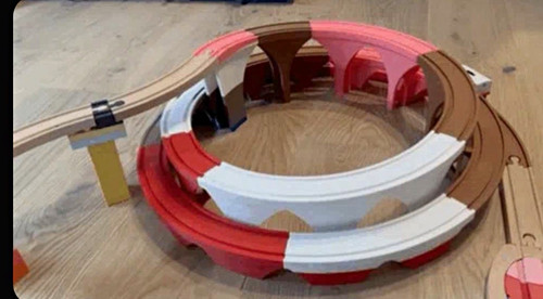 Wooden train track - train,