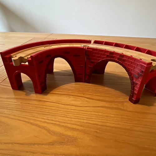 Wooden toy train track curved - train,