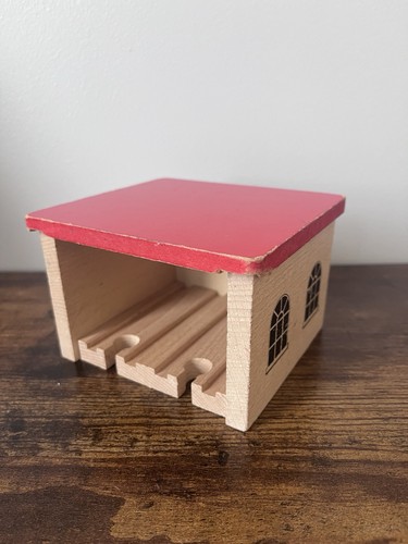 Wooden train track depot - train,