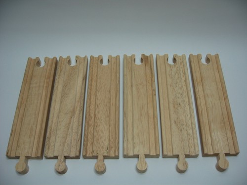 Straight wooden train track - straight,