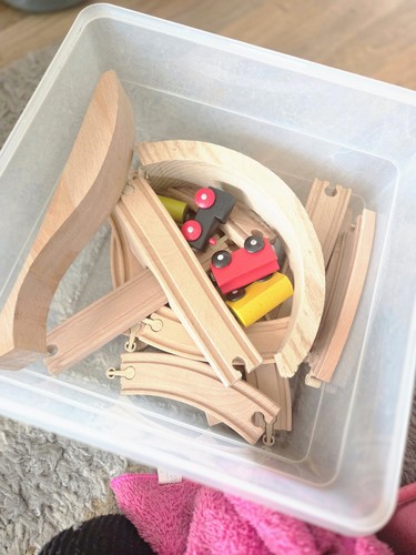 Wooden toy train - wooden, pieces
