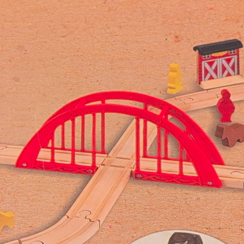 Wooden figure train set - train,