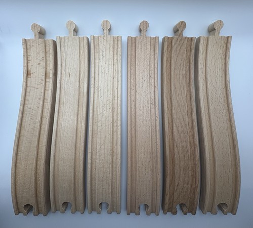 Wooden train track ascending - wooden,