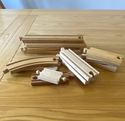 Wooden toy train - wooden, track