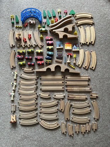 Wooden train set - wooden, &