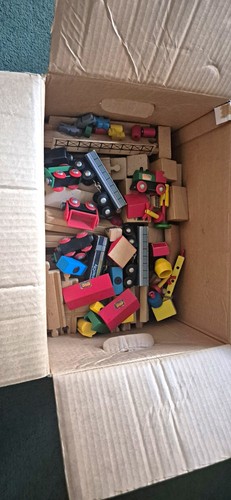 Wooden toy train track - toy,