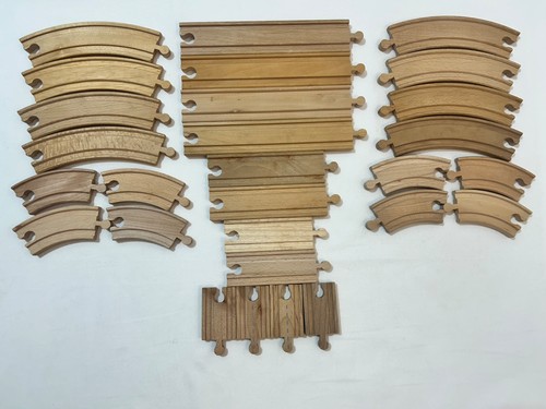 Wooden train track - wooden, x28