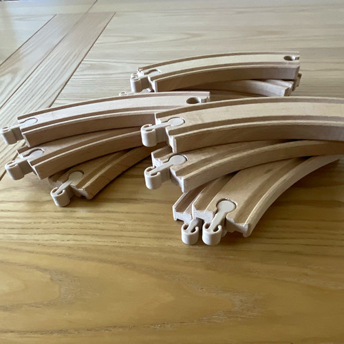 Wooden toy train - wooden, track