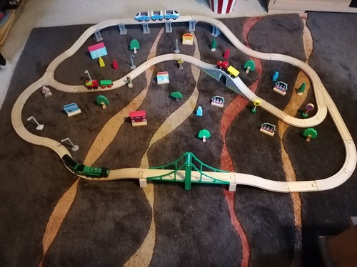 Large wooden train bundle - wooden,