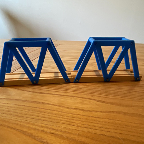Wooden toy train track - track, bridge