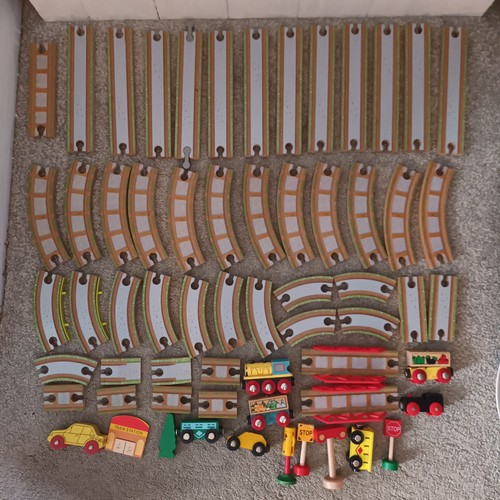 Vintage wooden railway - railway, train