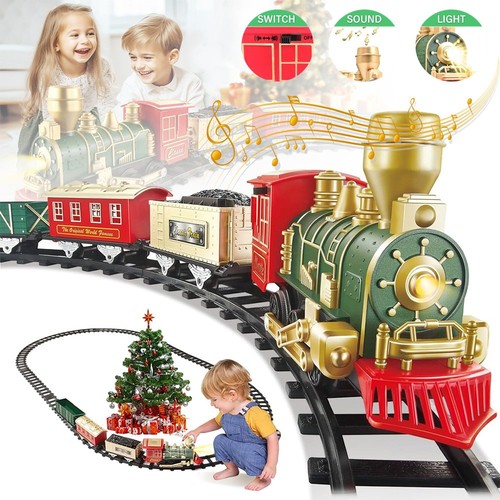 Steam train set - steam, flashing