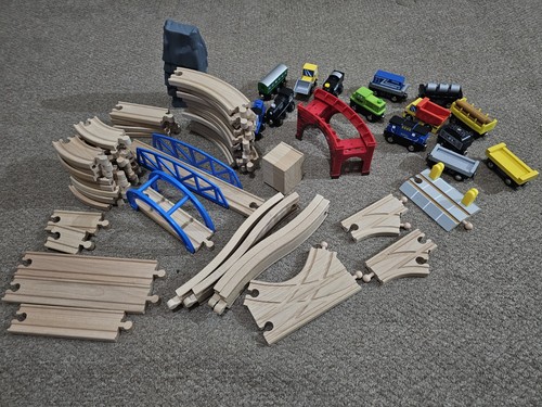 Wooden train track set bundle - wooden,
