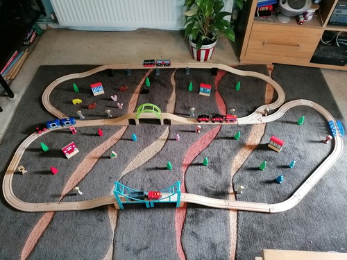 Large wooden train bundle - train,