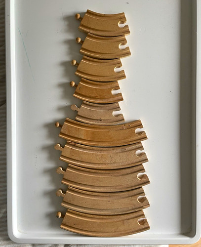 Wooden toy train track curved - wooden,