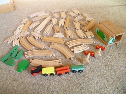 Wooden toy railway - wooden,
