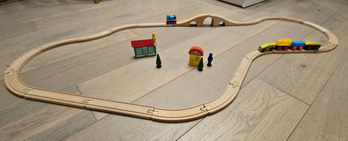 Wooden train track - track, set