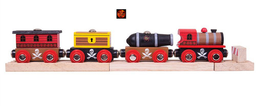 Pirate toy train wooden - train,