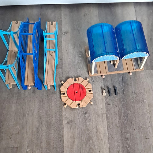 Wooden train track accessories - wooden,