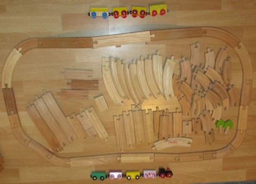 Bigjigs wooden train - wooden, track